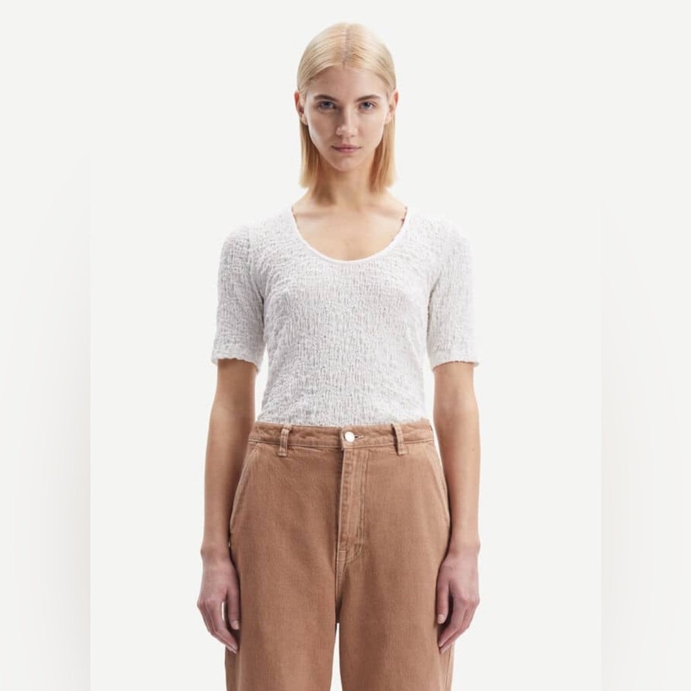 Samsoe Samsoe Sia T-Shirt in Clear Cream/Pristine